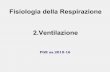 Fisiologia della Respirazione - dsnm.univr.it · PDF filerespiratoria (f r, cicli al minuto) V ... • West JB, Fisiologia della Respirazione, IV edizione italiana, PICCIN, Padova.