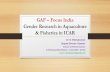 GAF – Focus India Gender Research in Aquaculture ... · PDF file02/10/2014 · Gender Research in Aquaculture & Fisheries in ICAR ... courses for the fisheries students in India