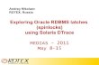 Exploring Oracle RDBMS latches (spinlocks) using · PDF fileExploring Oracle RDBMS latches (spinlocks) using Solaris DTrace MEDIAS - 2011 May 8-15 Andrey Nikolaev ... DBA, performance
