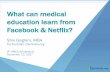 What can medical education learn from Facebook & Netflix? 15_Shiv Gaglani_1.pdf · • USMLE Step 1 - 280 questions • USMLE Step 2CK – 350 questions ... Slides & Pages) • 50