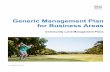 Generic Management Plan for Business · PDF fileGeneric Management Plan for Business Areas 1 Generic Management Plan for Business Areas Contents Contents ... Management Objective Strategies