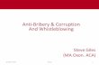 Anti-Bribery & Corruption And  · PDF fileAnti-Bribery & Corruption And Whistleblowing ... cyber crime; drugs; ... Financial Crime Risk Management Framework