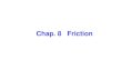 Chap. 8 Friction - 921&88數位典藏|921&88 archives ... of Dry Friction Problems Involving Dry Friction Wedges Frictional Forces on Screws Frictional Forces on Flat Belts Frictional