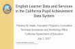 English Learner Data and Services in the California ... Learner Data and Services in the California PupilAchievement Data System Theresa W. Hawk, Education Programs Consultant Technical