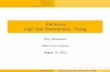 Electronics- Logic Gate Characteristics: Timingdenethor.wlu.ca/pc200/lectures/lgctbeam.pdf · Ideal logic gates Real logic gates Logic families Determining device limits Electronics