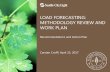 LOAD FORECASTING: METHODOLOGY REVIEW AND WORK · PDF fileLOAD FORECASTING: METHODOLOGY REVIEW AND WORK PLAN ... Energy forecast ... PRIORITIZATION AND WORK PLAN: 2018 •Phase 2 Econometric