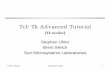 Tcl/Tk Advanced Tutorial - sau.homeip.netsau.homeip.net/presentations/tk-tut.pdf · Tcl/Tk Tutorial January 23, 1996 3 Naming Widgets z Widgets are named hierarchically ».frame.sub_frame.widget
