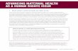 ADVANCING MATERNAL HEALTH AS A HUMAN RIGHTS ISSUE - Center for Reproductive Rights · PDF file · 2016-09-15ADVANCING MATERNAL HEALTH AS A HUMAN RIGHTS ISSUE ... dying at a rate three
