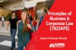 Pricniples of Business & Corporate Law (7823AFE)of contract law, Australian consumer ... such as professional negligence and business structures • Aspects of company law ... Research-based