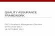 QUALITY ASSURANCE FRAMEWORK - pacu.org.phpacu.org.ph/.../uploads/2013/06/Quality-Assurance-Framework-CHE… · QUALITY ASSURANCE FRAMEWORK PACU Academic Management Seminar Series