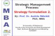 Strategic Management Process: Strategy formulation 2. · PDF fileStrategic Management Process: Strategy formulation 2. ... term objectives ŁTypes of ... ŁDetermining internal strenghts