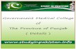 Govt. Medical College of Punjab - Study in · PDF file... Allama Iqbal Medical College, Lahore Acronym: AIMC ... Allama Shabbir Ahmed Usmani Road, Lahore 54550 ... Prof Dr. Niaz Ahmad