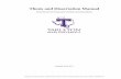 Thesis and Dissertation Manual - Tarleton State University · PDF fileThesis and Dissertation Manual ... theses/dissertations to ProQuest and signed Thesis/Dissertation Format Checklist