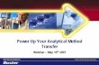 Power Up Your Analytical Method · PDF filePower Up Your Analytical Method Transfer. ... – Adapt method to new facility/instrument ... the testing of the sample meet proper standards