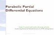 Parabolic Partial Differential Equations - MATH FOR …mathforcollege.com/nm/mws/gen/10pde/mws_gen_pde_ppt_parabolic.pdfParabolic Partial Differential Equations. . ... This equation