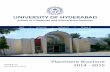 UNIVERSITY OF HYDERABAD - SCIS,UOHscis.uohyd.ac.in/Placement/Placement_bro/placement_b… ·  · 2017-09-28UNIVERSITY OF HYDERABAD School of Computer and Information Sciences ...