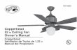 Copperhead 52 Ceiling Fan Owner’s Manual - The Home Depot · PDF file52 in Ceiling Fan Owner’s Manual Copperhead ... conductor on one side of the outlet box and ungrounded conductor