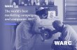 The world’s best marketing campaigns and companies …marketingmagazin.eu/wp-content/uploads/2017/05/WARC-100-Summar… · Welcome to the WARC 100 3 Themes from the world’s best