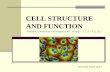 CELL STRUCTURE AND FUNCTION - mrg- · PDF fileOrganelles: subcellular structures •Structures specialized to perform distinct processes. •Most are surrounded by membranes. Organelles