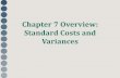 Chapter 7 Overview: Standard Costs and Variances · PDF file · 2018-02-25material cost to standard direct material cost ... – As a result, variance analysis for overhead is split
