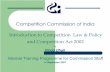 Competition Commission of India Commission of India ... foreign companies, possibility of over broad ... Public Sector (preferences, reservations)