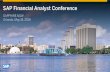 SAP Financial Analyst Conference - SAP Software Solutions · PDF fileSAP Financial Analyst Conference SAPPHIRE NOW Orlando, May 18, 2016 ... SAP undertakes no obligation to publicly