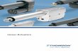 Linear Actuators Brochure (A4) - Thomson - Linear Motion ... rod style actuators ... comparable hydraulic and pneumatic systems. • One electric linear actuator is faster and easier