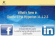 What's New in Oracle EPM Hyperion 11.1.2 · PDF fileWhat's New in Oracle EPM Hyperion 11.1.2.3 Edward Roske info@  LookSmarter.BlogSpot.com @ERoske