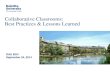 Collaborative Classrooms: Best Practices & Lessons Learned · PDF fileCollaborative Classrooms: Best Practices & Lessons Learned DAU BOV September 24, ... Deloitte University ... PowerPoint