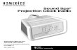 Sound Spa Projection Clock Radio - HoMedics · PDF fileSound Spa ® Projection Clock Radio ... • Full function dual alarm with snooze and gradual wake ... • Sound Spa Auto Set
