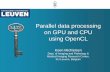 Parallel data processing on GPU and CPU using OpenCLmembres-timc.imag.fr/Laurent.Desbat/ProjetsRecherches/DROITE/... · Parallel data processing on GPU and CPU ... • voxel size