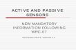 ACTIVE AND PASSIVE SENSORS - itu.int mandatory information following wrc-07 active and passive sensors software update version 6.0