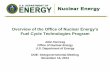 Overview of the Office of Nuclear Energy’s - · PDF fileOverview of the Office of Nuclear Energy’s ... Office of Nuclear Energy U.S. Department of Energy DOE- Intergovernmental