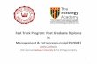Fast Track Program: Post Graduate Diploma in Management & Entrepreneurship[PGDME] · PDF file · 2017-11-06Post Graduate Diploma in Management & Entrepreneurship[PGDME] ... Post Graduate