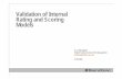 Validation of Internal Rating and Scoring Models ... of Internal Rating and Scoring ... [Basel II, §500] ... Basel I Advanced IRB Credit Risk AMA Operational Risk