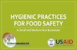 Hygienic Practices for Food Safety Webinar PPTsoybeaninnovationlab.illinois.edu/sites... ·  · 2017-01-12Soy Dairy Entrepreneur Network Services • Webinars and Networking •