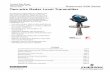 Two-wire Radar Level Transmitter - · PDF file · 2012-11-13The Rosemount 5400 Series is a reliable 2-wire radar level transmitter for liquids and slurries, ... The Rosemount 5400