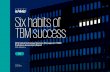 Six habits of TBM success - KPMG US LLP | KPMG | US habits of TBM success 6x more successful with the right TBM tool enablement 4x more likely to be successful with CIO in charge 5x