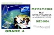 Mathematics Test Specifications and Blueprints, … to the Mathematics Test Specifications and Blueprints Introduction The primary purpose of the Test Specifications and Blueprints