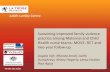 Sustaining improved family violence practice among ... · PDF fileSustaining improved family violence practice among Maternal and ... questions included nurse ... care model in maternal