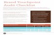 Brand Touchpoint Audit Checklist - ShoeFitts Marketing · PDF fileBrand Touchpoint Audit Checklist Every touchpoint in your service model is part of the client experience. From initial