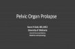 Pelvic Organ Prolapse - wesley ob/gyn Organ... · Pelvic Organ Prolapse Karen P. Gold, MD, MSCI University of Oklahoma School of Community Medicine Obstetrics and Gynecology