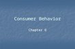Consumer Behavior - University of Rio · PPT file · Web view · 2014-01-02Consumer Behavior. Chapter 6. What is Consumer Behavior? ... Perception. Learning. Values, Beliefs & Attitudes
