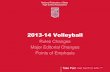 National Federation of State High School Associations · PDF fileTake Part. Get Set For Life.™ National Federation of State High School Associations 2013-14 Volleyball Rules Changes
