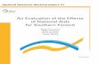 An Evaluation of the Effects of National Aids for Southern ... · PDF fileof National Aids for Southern Finland ... The objective of the evaluation of the effects of national aids
