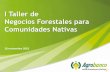I Taller de Negocios Forestales para Comunidades · PDF fileMapeo de actores –Modelo Forestal Negocios Agroforestales Comunidad Nativa Agrobanco Operador ... •Acuicultura •Ganadería.