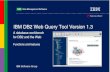 IBM DB2 Web Query Tool Version 1 · PDF fileIBM DB2 Web Query Tool Version 1.3 ... for Multiplatforms to iSeries to DB2 for z/OS. ... translation software components