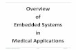 Overview of Embedded Systems in Medical · PDF fileEmbedded Systems — Hadassah College — Spring 2012 Overview Dr. Martin Land 2 Embedded Systems Embedded System Shorthand for Embedded