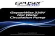 GeyserWise 220V Hot Water Circulation Pump · PDF fileInstallation of geyser. Installation of solar collectors. ... • The pump cannot be mounted over the piping in a vertical direction