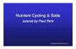 Nutrient Cycling & Soils - South Sevier High · PDF fileNutrient Cycling & Soils ... processes that involve the flow of nutrients from the nonliving environment (air, ... • storage